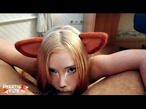 ❤️ Kitsune vale Dick ak kom nan bouch li Porno nan nou ❌